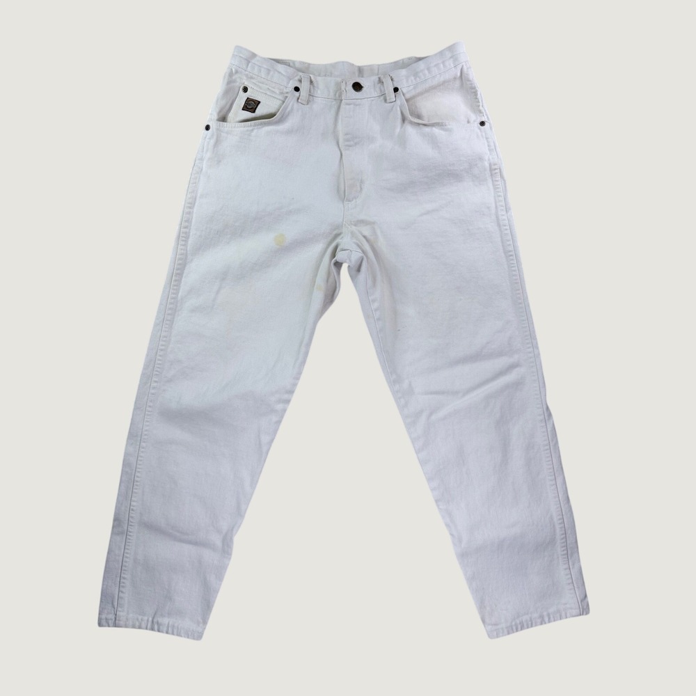Wrangler‎ Jeans Men 34x30 White Good Vintage Made in USA Western Denim